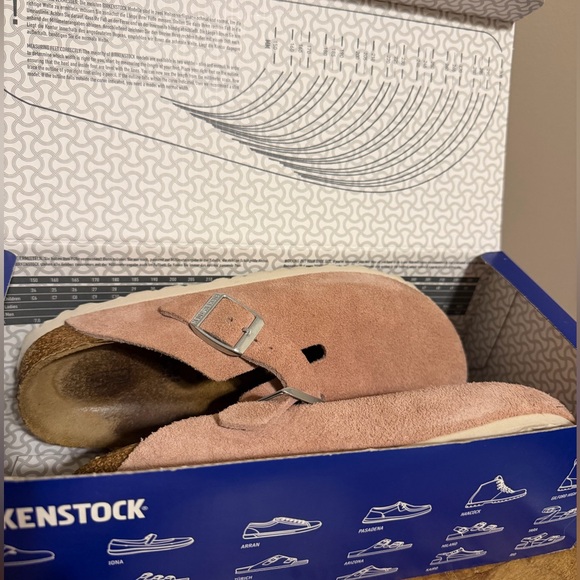 Birkenstock Boston Clay Pink Suede Slip-On Clogs, Size 39 - Picture 5 of 8